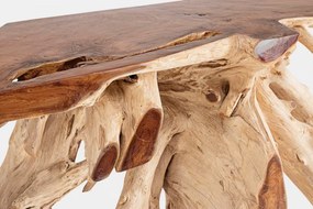 Consola finisaj natural din lemn de Teak, 120x45x80 cm, Lisandra Bizzotto