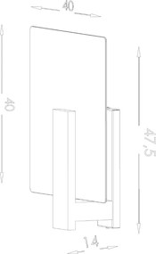 Plafonieră albă cu abajur din sticlă 40x47.5 cm Parola – Sollux