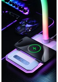 Lampă LED RGBW dimabilă de masă cu încărcare Qi Immax 08989L 30W/230V negru