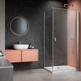 Usa de nisa batanta Radaway Nes KDJ I 100 cm sticla 6 mm finisaj nichel periat-transparent deschidere dreapta