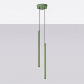 Sollux SL.2134 - Lustră suspendată pe cablu PASTELO 2xG9/8W/230V verde