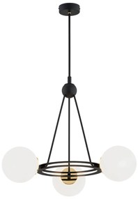 Lustra suspendata 3L eleganta AMALFI negru