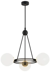 Lustra suspendata 3L eleganta AMALFI negru