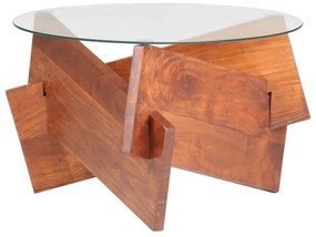 vidaXL Măsuță de cafea, 60 cm, lemn masiv de acacia