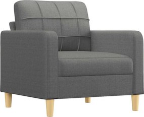 vidaXL Fotoliu canapea, gri închis, 60 cm, material textil