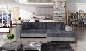 Coltar tapitat, extensibil, 295x80x195 cm, Sorento R02, Eltap (Culoare: Alb / Soft 17)