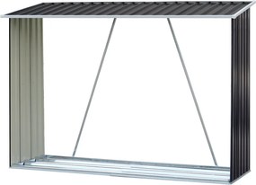 Magazie pentru lemn, antracit/alb, 217x82x154 cm, DARYL TIP 2