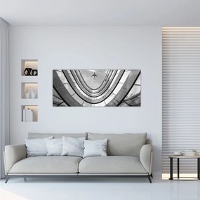 Tablou - Avionul deasupra clădirii (120x50 cm)