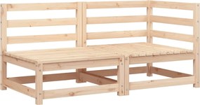 vidaXL Canapea de grădină cu 2 locuri, lemn masiv de pin