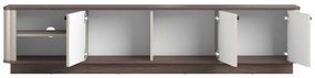 Dulap TV Vesper 187 cm cu 3 uși - kasmir / nuc / mânere negre