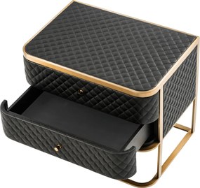 Masuta laterala/ Noptiera cu 2 sertare design LUX Monfort 113407 HZ