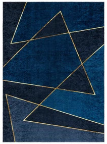 MIRO 52097.801 covor lavabil Geometric anti-alunecare - albastru