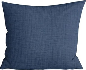 Fata de perna din muselin MUSSARI 45x45 cm, albastru inchis
