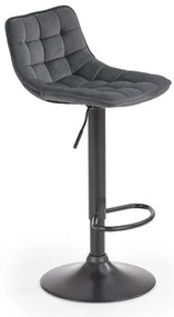 Scaun de bar H95 velvet gri
