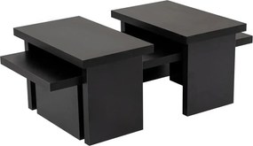 Masuta cafea SANCTUARY, negru, PAL, 110x45x30 cm
