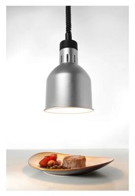 Lampa de incalzire cilindrica, argintie ø175x(H)250