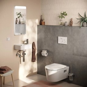 Set vas WC suspendat Hansgrohe EluPura Original S AquaChannel cu capac softclose alb
