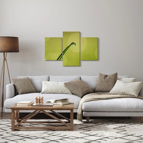 Tablou cu picătură de apă pe iarbă (90x60 cm)