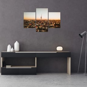 Tablou apusului de soare deasupra orașului Zizkov (90x60 cm)