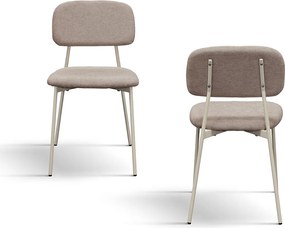 SET 4 Scaune BETO ,tesatura ,structura metalica - STANDARD - BEJ