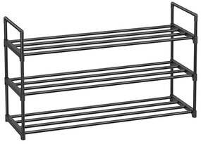 Raft pentru pantofi metalic SHOEN 92x30x54 cm negru