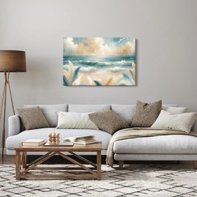 Tablou – Plajă pictată în culori delicate (90x60 cm)