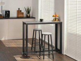 Set masă scaune pentru sufragerie Remma (beton + negru) (pentru 2 persoane). Promo -11%. 1111872