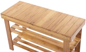 Pantofar din bambus cu banca ALMONTE 70x145 cm
