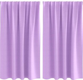 vidaXL Perdele Opaque cu Inel 2 pcs Violet 140 x 140 cm Poliester