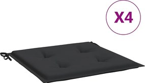 vidaXL Perne scaune grădină 4 buc. negru 40x40x4 cm țesătură Oxford
