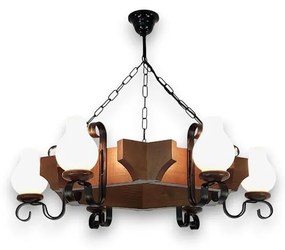 Lustră pe lanț Brilagi QUEEN 6xE14/40W/230V fag/nuc