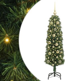 vidaXL Brad de Crăciun artificial Verde 120 cm PVC și oțel și plastic