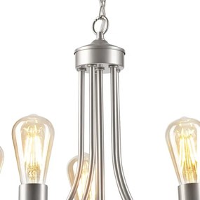 Lustră pe lanț GINA 5xE27/60W/230V crom
