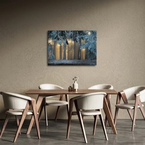 Tablou cu pădure înzăpezită (70x50 cm)