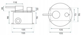 Set de dus incastrat Rea Argon auriu + BOX