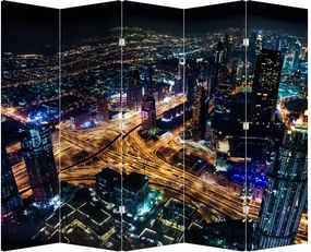 Paravan - Oraș nocturn (210x170 cm)
