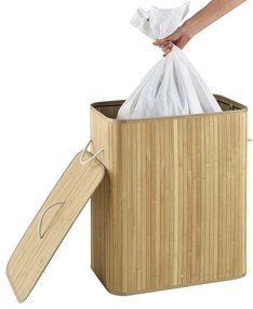 Juskys Cos de rufe din bambus Curly 100 litri, natural