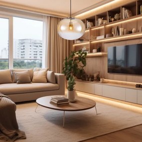 Lustră pe cablu CAMPANIA 1xE27/60W/230V auriu