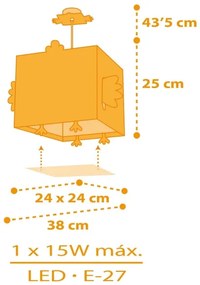 Lustră pentru copii LITTLE CHICKEN 1xE27/15W/230V Dalber 64642