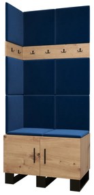 Set mobilier pentru hol Amanda 11 (Stejar artisan + Albastru). 1085952