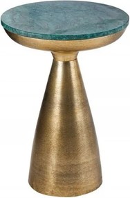 Masuta design industrial Elements 30cm, verde / auriu