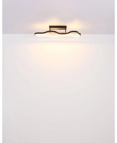 Plafoniera design industrial Bezzy negru, maro