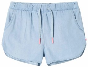 Pantaloni scurți pentru copii, albastru denim pal, 128