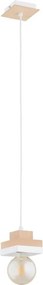 Lustră suspendată pe cablu MIKO 1xE27/15W/230V alb/bej