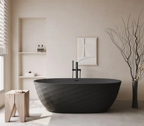 Cada acril freestanding Obsidian Noir, Negru, 170 cm, 5033