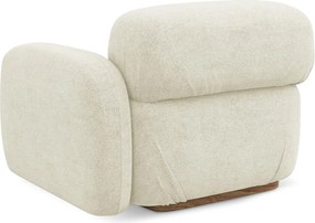 Modul pentru canapea modulară crem cu tapițerie din țesătură bouclé (cu colț pe partea dreaptă) Ailani – Makamii