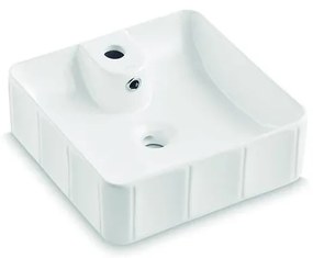 Bathco 4163 - Lavoar pentru blat CIRCUS 40x40 cm porțelan/alb
