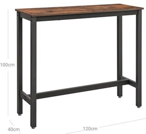Măsuță de bar BARTIS, maro/negru