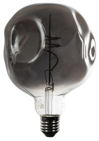 Bec LED E27 dimabil cu filament spiralat G125 argintiu oglindă 4W 75 lm 1800K