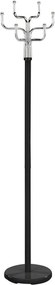 Cuier pom COSMIC, negru/crom, metal, 34x30x176 cm